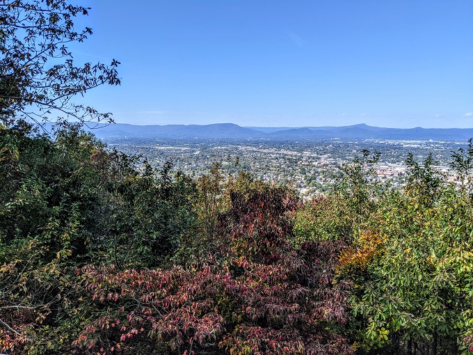The view from Mill Mountain Rockledge overlook
