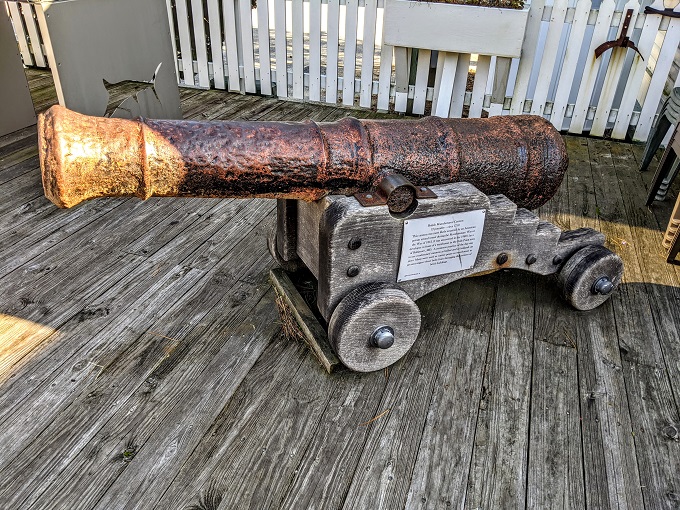 12 pounder British manufactured cannon outside Ocean City Life-Saving Station Museum