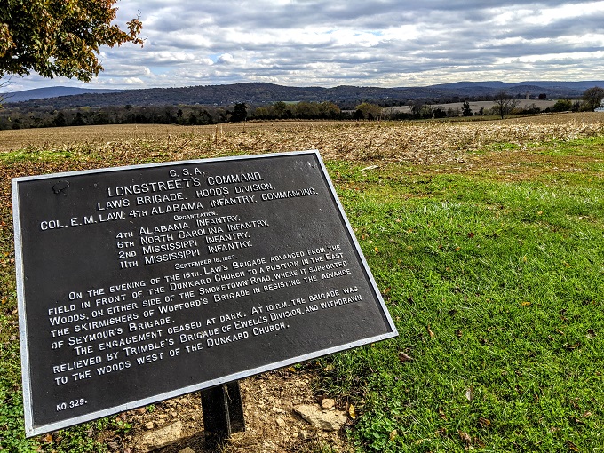 Antietam National Battlefield - Information board at Tour Stop 3