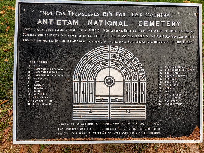 Antietam National Cemetery layout