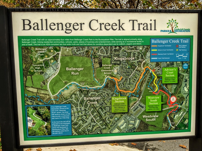Ballenger Creek Trail map