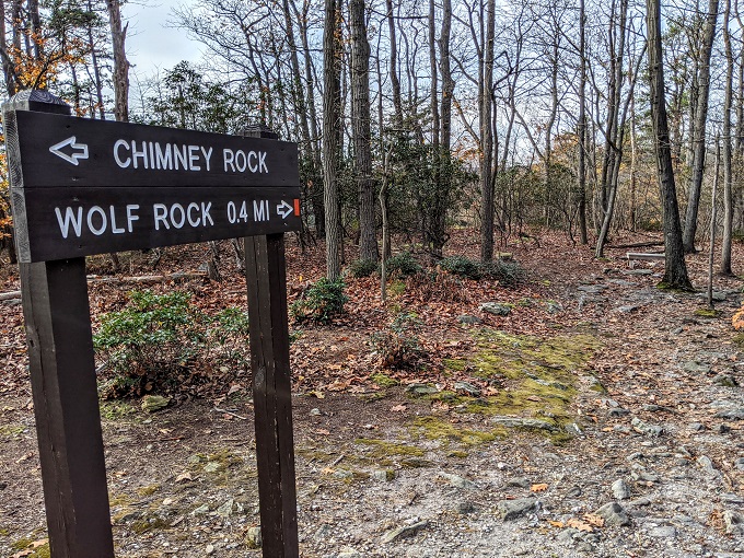 Chimney Rock & Wolf Rock Trails - Continue on to Wolf Rock