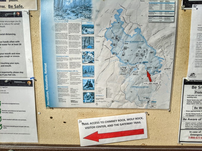 Chimney Rock & Wolf Rock Trails - Trail map