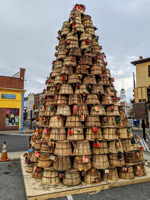 Christmas tree in downtown Cambridge, MD
