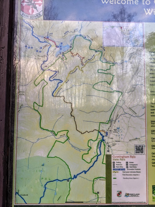 Cunningham Falls State Park - Trail map