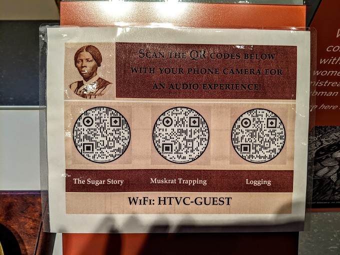 Harriet Tubman Underground Railroad National Historical Park - QR codes for an audio tour
