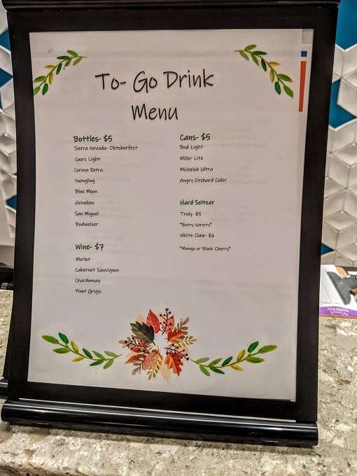 Hyatt Place Ocean City, MD - To-go drink menu