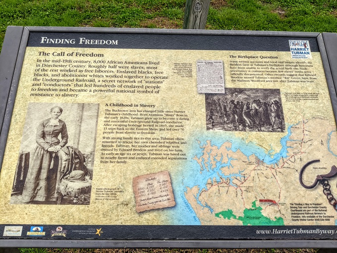 Information sign at the site of the Brodess Farm