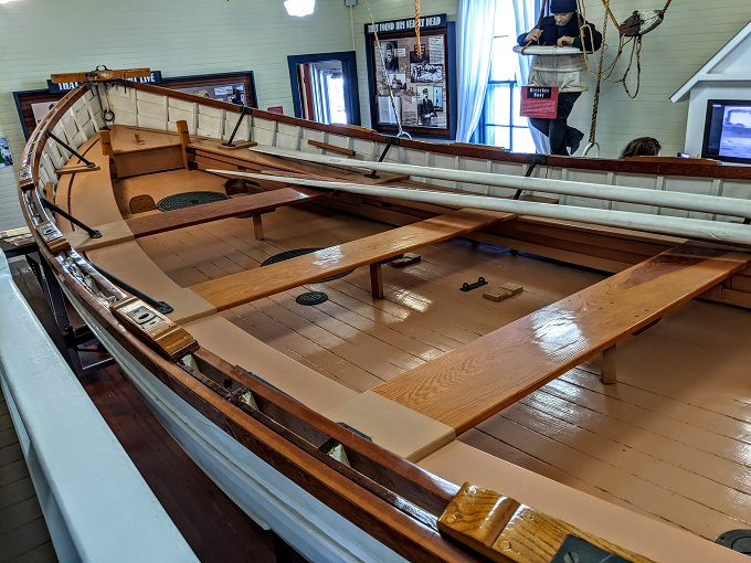 Ocean City Life-Saving Station Museum - Inside the surfboat