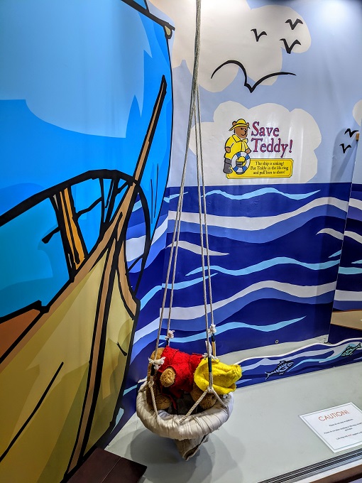 Ocean City Life-Saving Station Museum - Save the bear in the breeches buoy