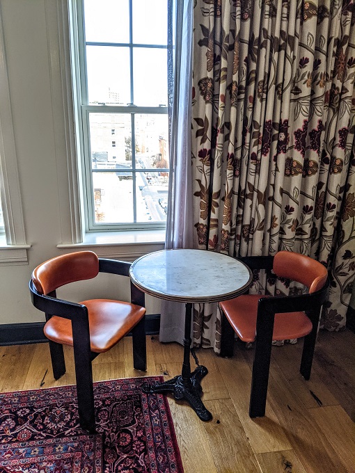 Hotel Revival Baltimore, MD - Dining table & chairs
