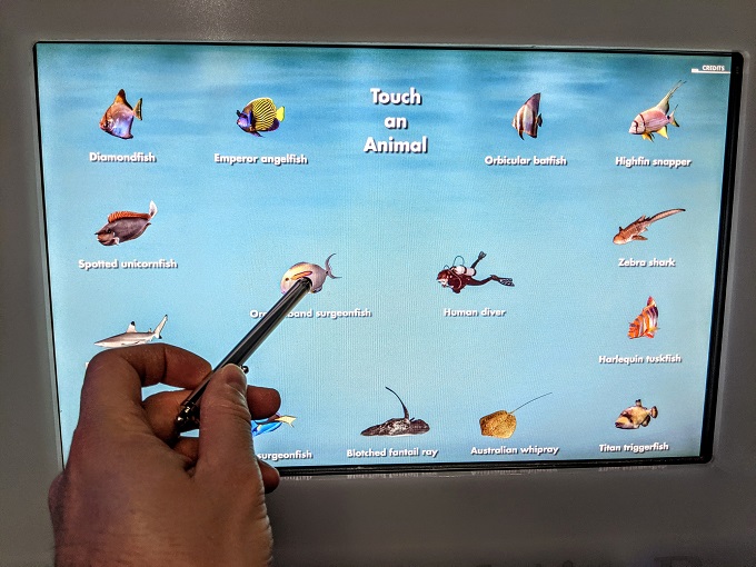 National Aquarium in Baltimore, MD - Touch screen