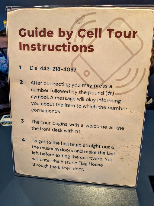 Star-Spangled Banner Flag House - Audio tour instructions