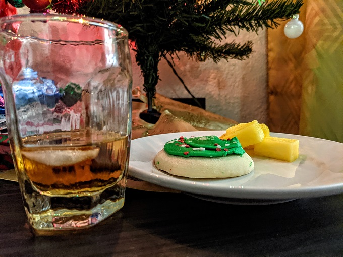 Whiskey, cookie & fruit for Santa and his reindeer