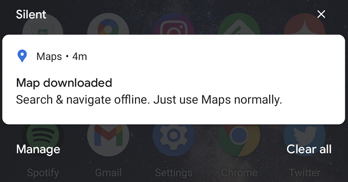 5 Google Maps offline map downloaded
