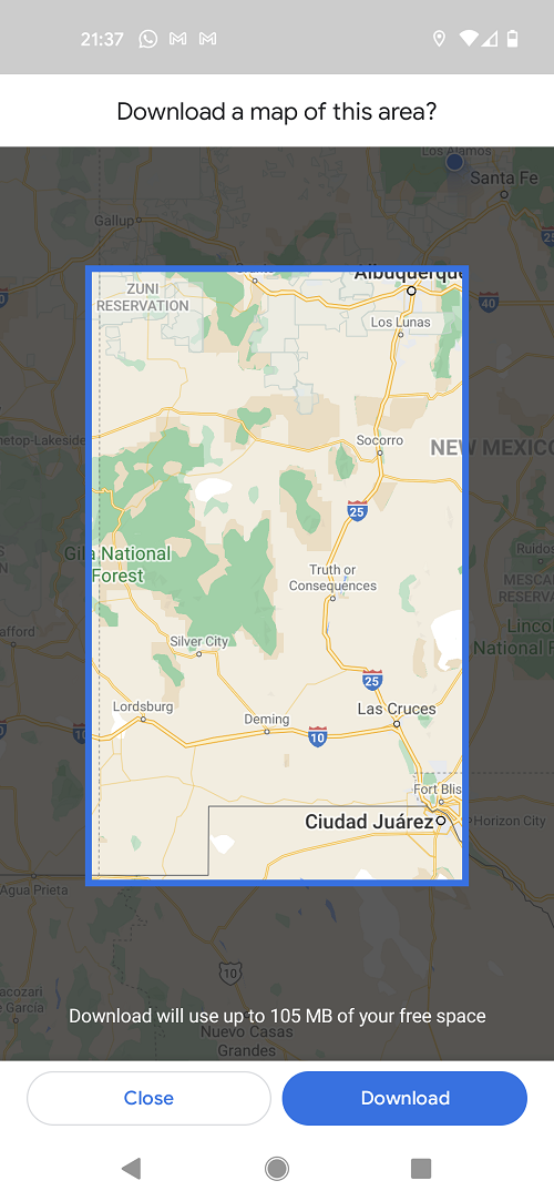 5.5 Google Maps Southwestern New Mexico