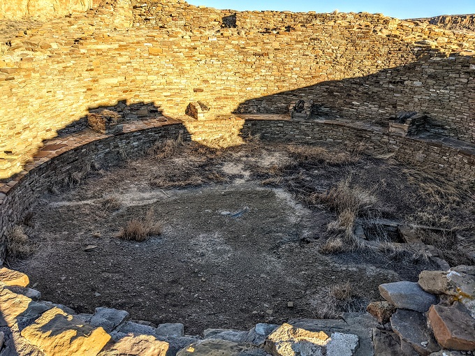 Chaco Culture National Historical Park - Inside a kiva of Pueblo del Arroyo