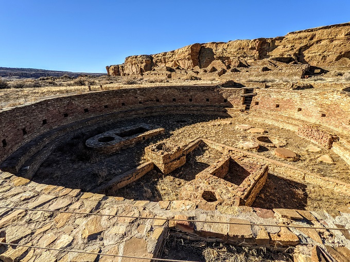 Chaco Culture National Historical Park - Large kiva in Chetro Ketl guest house