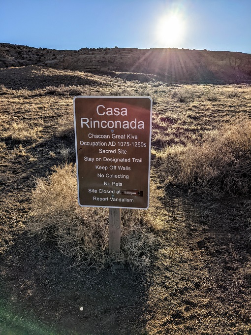 Chaco Culture National Historical Park - Start of Casa Rinconada trail