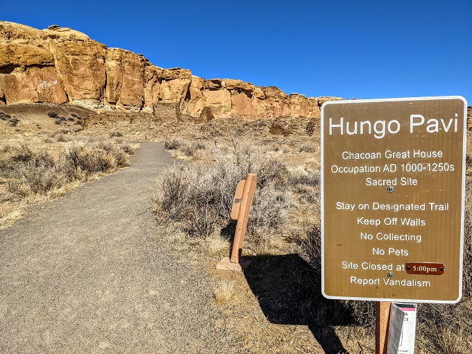 Chaco Culture National Historical Park - Start of Hungo Pavi trail