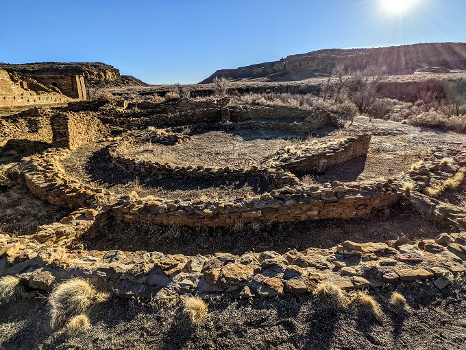 Chaco Culture National Historical Park - Tri-walled kiva in Pueblo del Arroyo