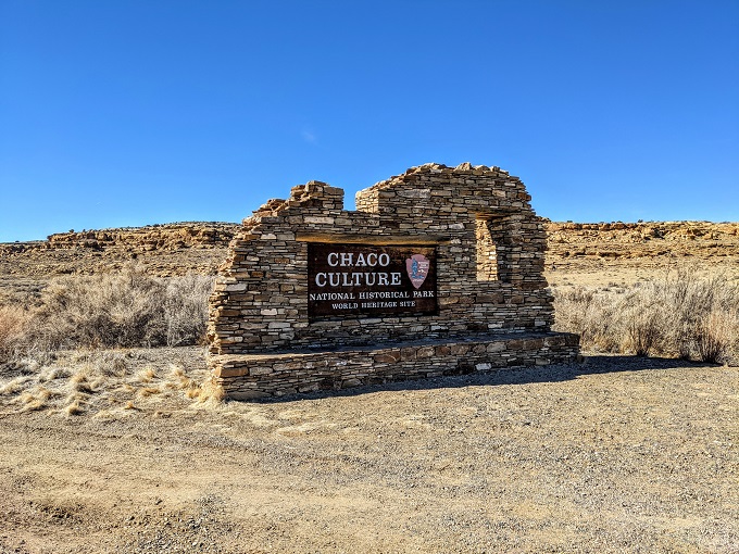 Chaco Culture National Historical Park entrance