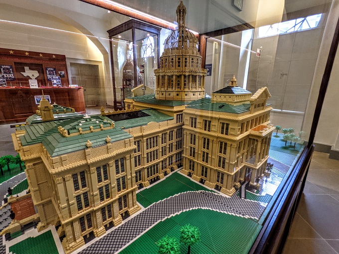 Texas Capitol made of Lego in the Texas Capitol Visitors Center