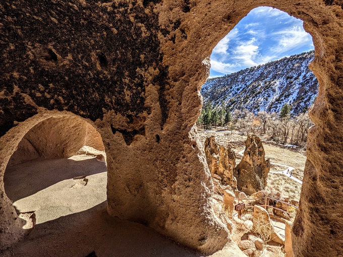 Bandelier National Monument, NM - Nice view out of the cavate's entrance