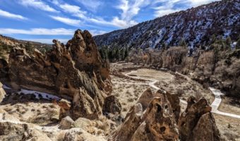 Bandelier National Monument, NM - View out over Frijoles Canyon