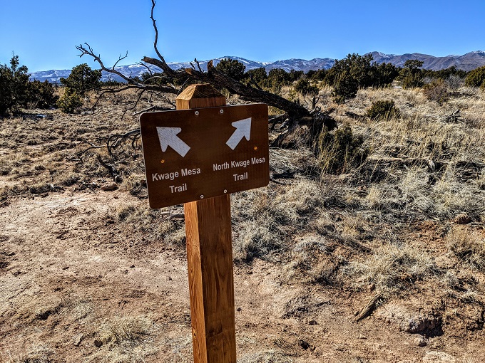 Kwage Mesa trail vs North Kwage Mesa trail