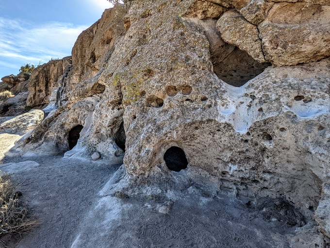 Tsankawi Prehistoric Sites - Entrances to cavates