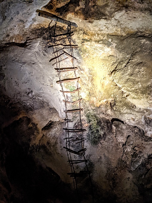Carlsbad Caverns National Park - Original ladder made by Jim White