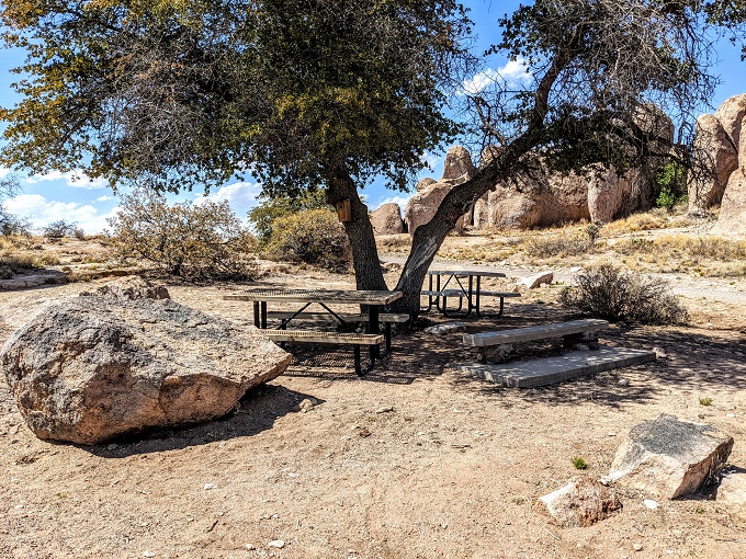 City of Rocks State Park - Shaded picnic area