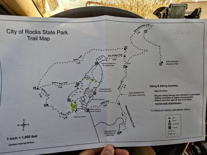 City of Rocks State Park map