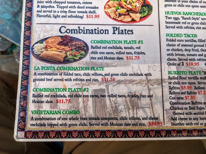 La Posta de Mesilla menu - Combination plates