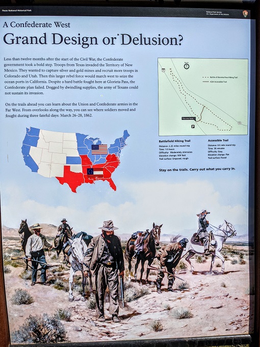 Pecos National Historical Park - Glorieta Pass Battlefield Trail information board 2