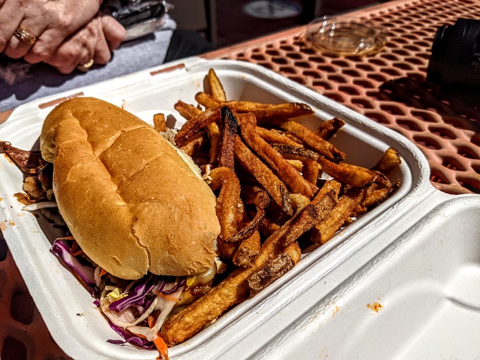 Sandia Peak Tramway - Ten 3 food - Brisket sammie with regular fries