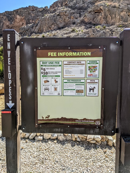Sitting Bull Falls - Fee information