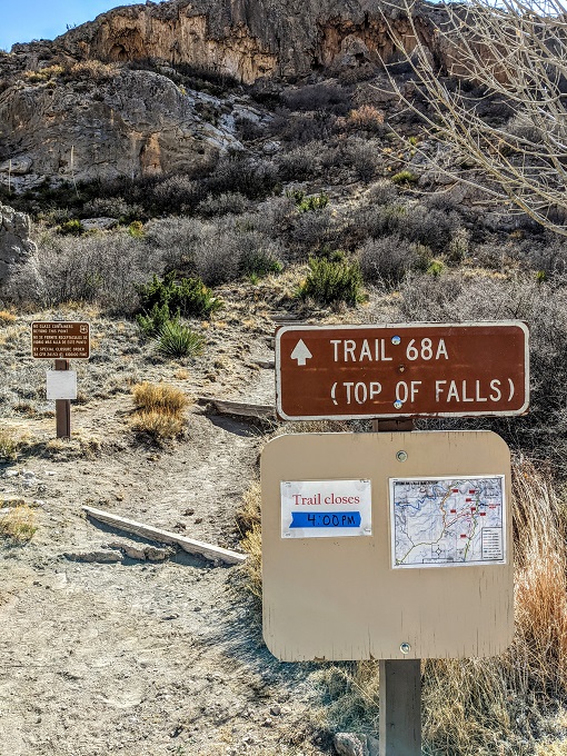 Trail to the top of Sitting Bull Falls
