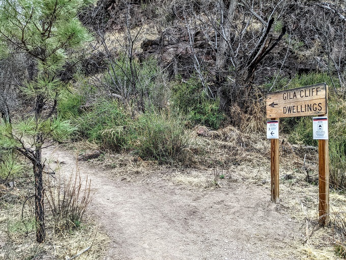 Start of the trail to the cliff dwellings