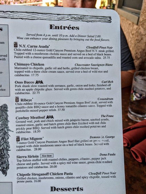 Carlsbad Tavern menu - Entrees