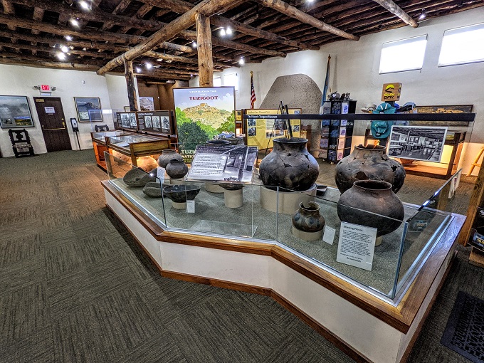Exhibits in the Tuzigoot National Monument visitor center