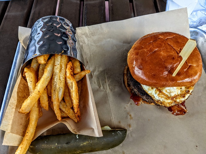 Holiday Inn & Suites Phoenix Airport North, AZ - Breakfast burger & fries from Burger Theory
