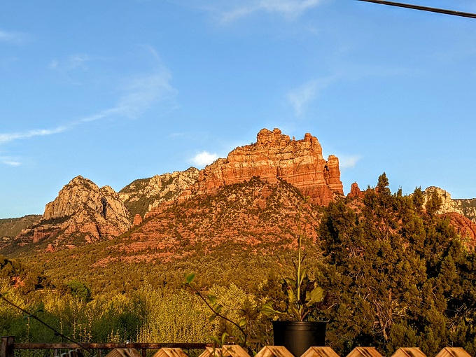 View from the patio at Hideaway House in Sedona