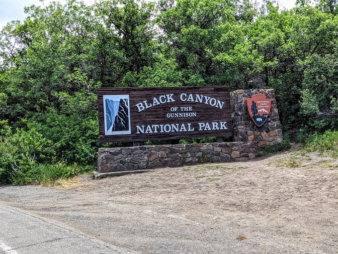 Black Canyon of the Gunnison National Park sign