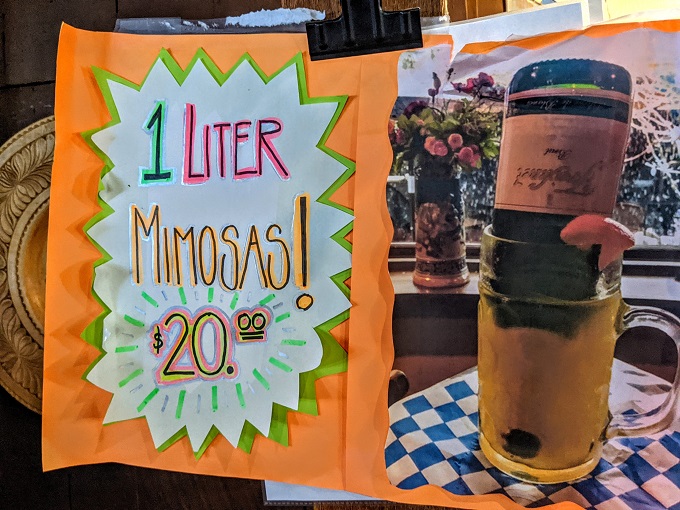 Edelweiss Restaurant - 1 liter mimosa special