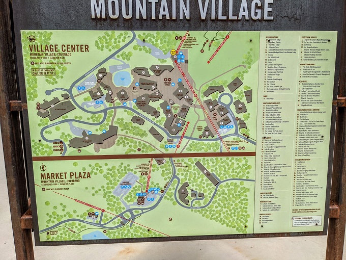 Map of Mountain Village, CO