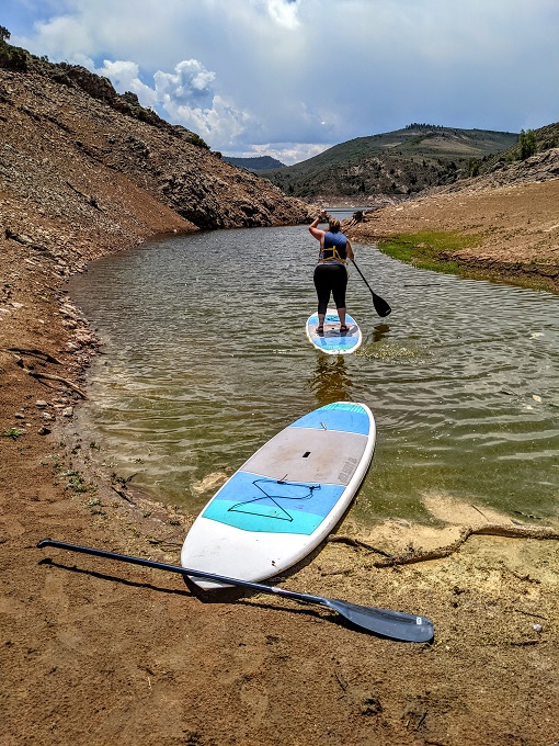 Testing out the paddle boards for real