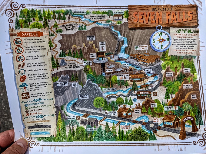 The Broadmoor Seven Falls map