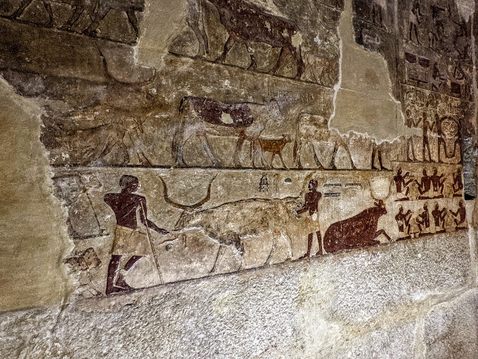 Art inside the tomb of Iymery or Neferbauptah